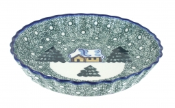 Winter Forest Pie Plate - Green